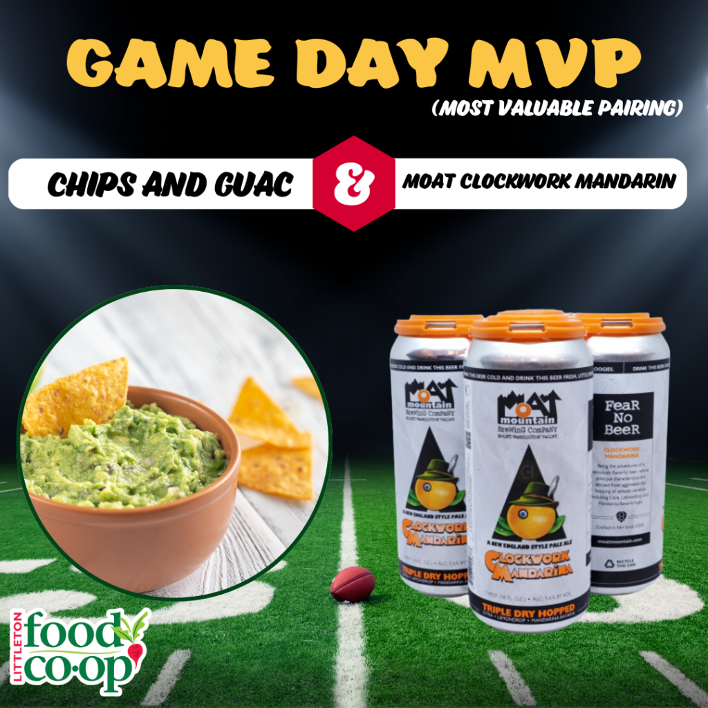 Chips and guacamole and Moat Mountain Clockwork Mandarin 